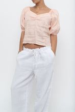 Load image into Gallery viewer, Vintage x Pale Pink Linen Top (M)
