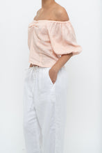 Load image into Gallery viewer, Vintage x Pale Pink Linen Top (M)
