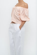 Load image into Gallery viewer, Vintage x Pale Pink Linen Top (M)