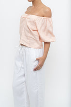 Load image into Gallery viewer, Vintage x Pale Pink Linen Top (M)