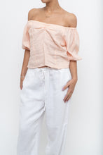 Load image into Gallery viewer, Vintage x Pale Pink Linen Top (M)