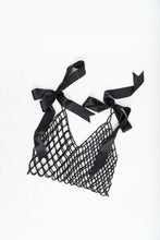 Load image into Gallery viewer, HANDMADE x Black Beaded Bow Cropped Tank (XS-M)