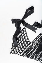 Load image into Gallery viewer, HANDMADE x Black Beaded Bow Cropped Tank (XS-M)