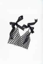 Load image into Gallery viewer, HANDMADE x Black Beaded Bow Cropped Tank (XS-M)