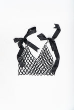 Load image into Gallery viewer, HANDMADE x Black Beaded Bow Cropped Tank (XS-M)