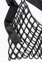 Load image into Gallery viewer, HANDMADE x Black Beaded Bow Cropped Tank (XS-M)
