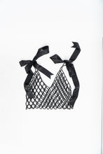 Load image into Gallery viewer, HANDMADE x Black Beaded Bow Cropped Tank (XS-M)