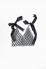 Load image into Gallery viewer, HANDMADE x Black Beaded Bow Cropped Tank (XS-M)