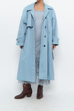 Load image into Gallery viewer, Vintage x LONDON FOG Baby Blue Belted Trench (XS-M)