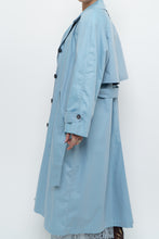 Load image into Gallery viewer, Vintage x LONDON FOG Baby Blue Belted Trench (XS-M)