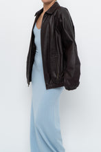 Load image into Gallery viewer, Vintage x PRESTON &amp; YORK Dark Burgundy Leather Bomber (XS-M)
