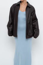 Load image into Gallery viewer, Vintage x PRESTON &amp; YORK Dark Burgundy Leather Bomber (XS-M)