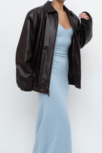 Load image into Gallery viewer, Vintage x PRESTON &amp; YORK Dark Burgundy Leather Bomber (XS-M)