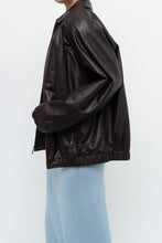 Load image into Gallery viewer, Vintage x PRESTON &amp; YORK Dark Burgundy Leather Bomber (XS-M)