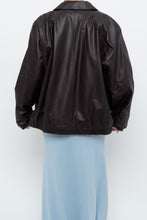 Load image into Gallery viewer, Vintage x PRESTON &amp; YORK Dark Burgundy Leather Bomber (XS-M)