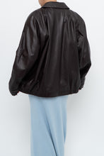 Load image into Gallery viewer, Vintage x PRESTON &amp; YORK Dark Burgundy Leather Bomber (XS-M)