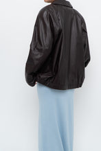 Load image into Gallery viewer, Vintage x PRESTON &amp; YORK Dark Burgundy Leather Bomber (XS-M)