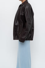 Load image into Gallery viewer, Vintage x PRESTON &amp; YORK Dark Burgundy Leather Bomber (XS-M)