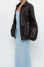 Load image into Gallery viewer, Vintage x PRESTON &amp; YORK Dark Burgundy Leather Bomber (XS-M)