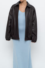 Load image into Gallery viewer, Vintage x PRESTON &amp; YORK Dark Burgundy Leather Bomber (XS-M)