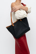 Load image into Gallery viewer, Vintage x Made in Italy x Black Suede Woven Purse