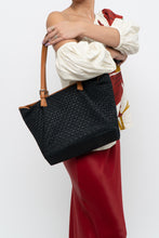 Load image into Gallery viewer, Vintage x Made in Italy x Black Suede Woven Purse