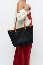 Load image into Gallery viewer, Vintage x Made in Italy x Black Suede Woven Purse