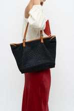 Load image into Gallery viewer, Vintage x Made in Italy x Black Suede Woven Purse