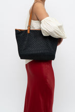 Load image into Gallery viewer, Vintage x Made in Italy x Black Suede Woven Purse