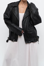 Load image into Gallery viewer, Vintage x FIRST CLASSICS Heavy Leather Biker Jacket (S, M)