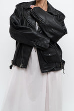 Load image into Gallery viewer, Vintage x FIRST CLASSICS Heavy Leather Biker Jacket (S, M)