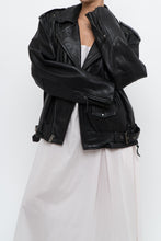 Load image into Gallery viewer, Vintage x FIRST CLASSICS Heavy Leather Biker Jacket (S, M)