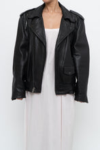 Load image into Gallery viewer, Vintage x FIRST CLASSICS Heavy Leather Biker Jacket (S, M)