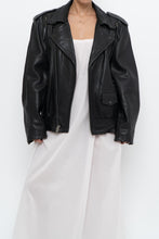 Load image into Gallery viewer, Vintage x FIRST CLASSICS Heavy Leather Biker Jacket (S, M)
