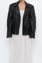 Load image into Gallery viewer, Vintage x FIRST CLASSICS Heavy Leather Biker Jacket (S, M)
