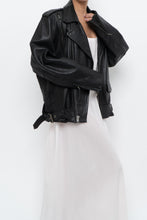Load image into Gallery viewer, Vintage x FIRST CLASSICS Heavy Leather Biker Jacket (S, M)