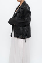 Load image into Gallery viewer, Vintage x FIRST CLASSICS Heavy Leather Biker Jacket (S, M)