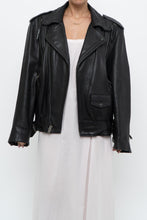 Load image into Gallery viewer, Vintage x FIRST CLASSICS Heavy Leather Biker Jacket (S, M)