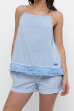 Load image into Gallery viewer, DKNY x Blue Striped Cotton-Blend Tank (S, M)