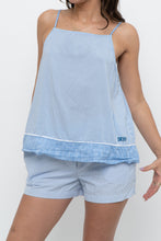 Load image into Gallery viewer, DKNY x Blue Striped Cotton-Blend Tank (S, M)