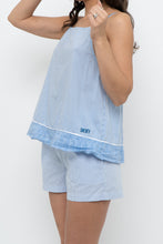 Load image into Gallery viewer, DKNY x Blue Striped Cotton-Blend Tank (S, M)