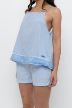 Load image into Gallery viewer, DKNY x Blue Striped Cotton-Blend Tank (S, M)