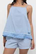 Load image into Gallery viewer, DKNY x Blue Striped Cotton-Blend Tank (S, M)