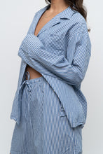 Load image into Gallery viewer, AIRELLES x Blue Striped Cotton Set (L)
