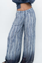 Load image into Gallery viewer, GIUSY ITALY x Blue, White Patterned Flowy Beach Pant (XS-M)