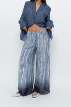 Load image into Gallery viewer, GIUSY ITALY x Blue, White Patterned Flowy Beach Pant (XS-M)