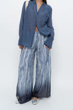 Load image into Gallery viewer, GIUSY ITALY x Blue, White Patterned Flowy Beach Pant (XS-M)