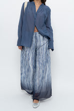 Load image into Gallery viewer, GIUSY ITALY x Blue, White Patterned Flowy Beach Pant (XS-M)