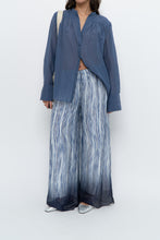 Load image into Gallery viewer, GIUSY ITALY x Blue, White Patterned Flowy Beach Pant (XS-M)