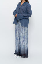 Load image into Gallery viewer, GIUSY ITALY x Blue, White Patterned Flowy Beach Pant (XS-M)